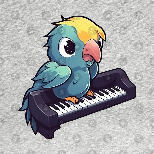 Parrot Playing Piano by Artifyio